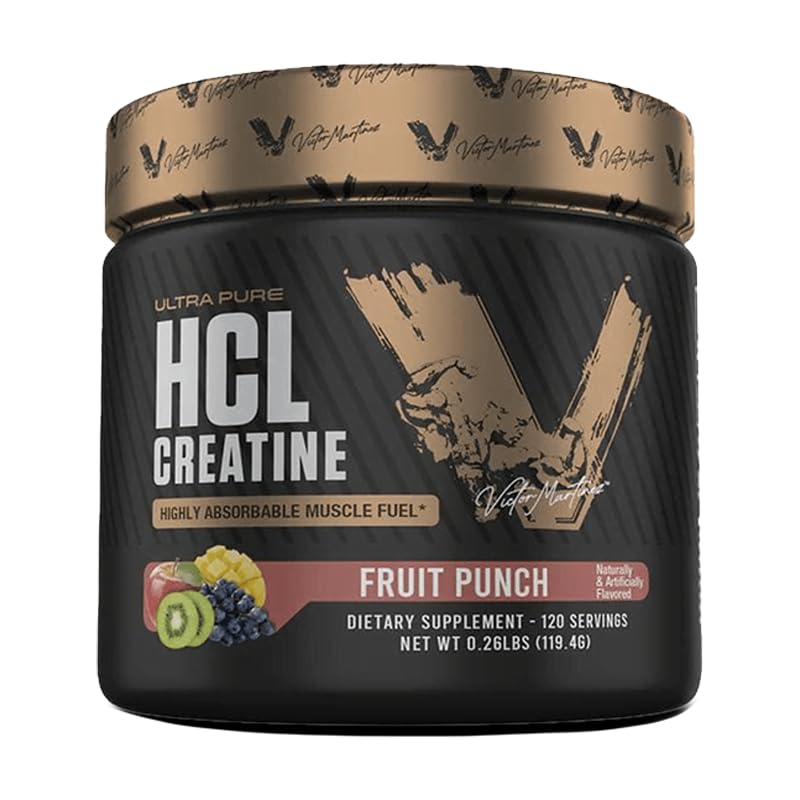 Ultra Pure Creatine HCL | 119g (120 Servings) | Fruit Punch Flavor | Fast-Absorbing Muscle Support
