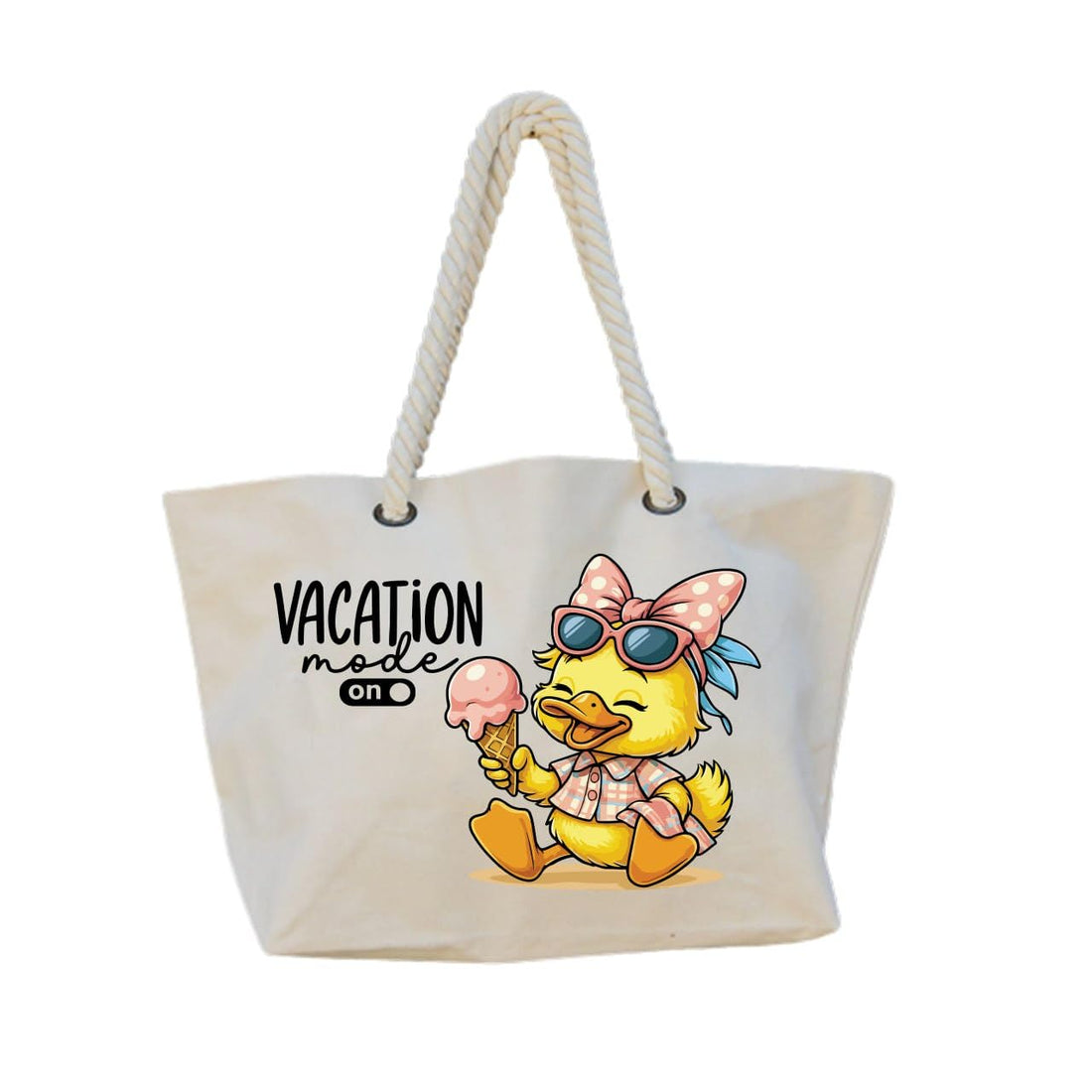 Women's Beach Bag, Multi purpose tote bag, Summer gift, Sea bag, 47 cm *37 cm, One sided printing, Summer design, Vacation mode on, we print your gift