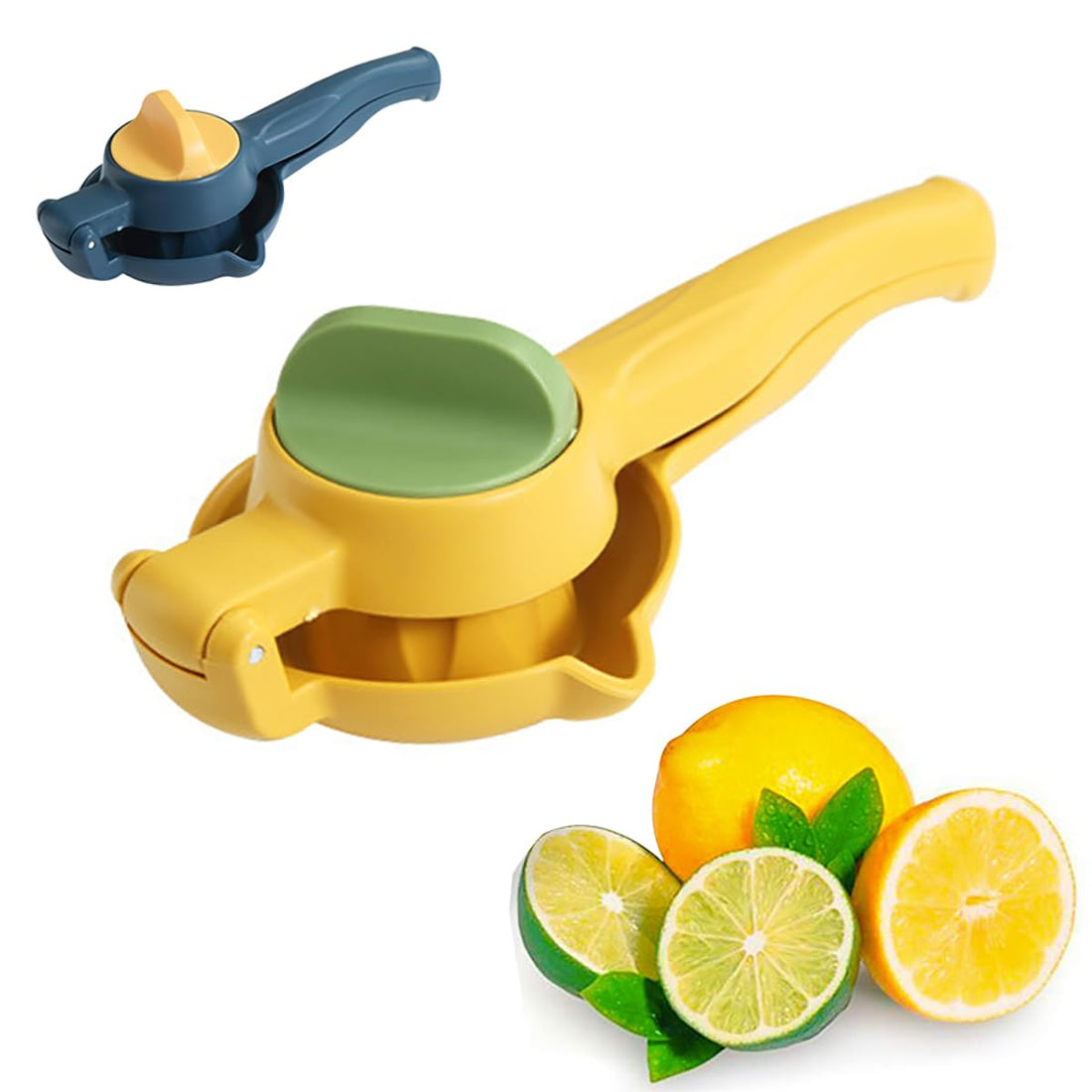 Kytasryl Juicer Citrus Lemon Squeezer, New Upgrade Fruit Juicer With Rotation Button, Rotating For More, Professional Hand Juicer Kitchen Tool (Yellow)