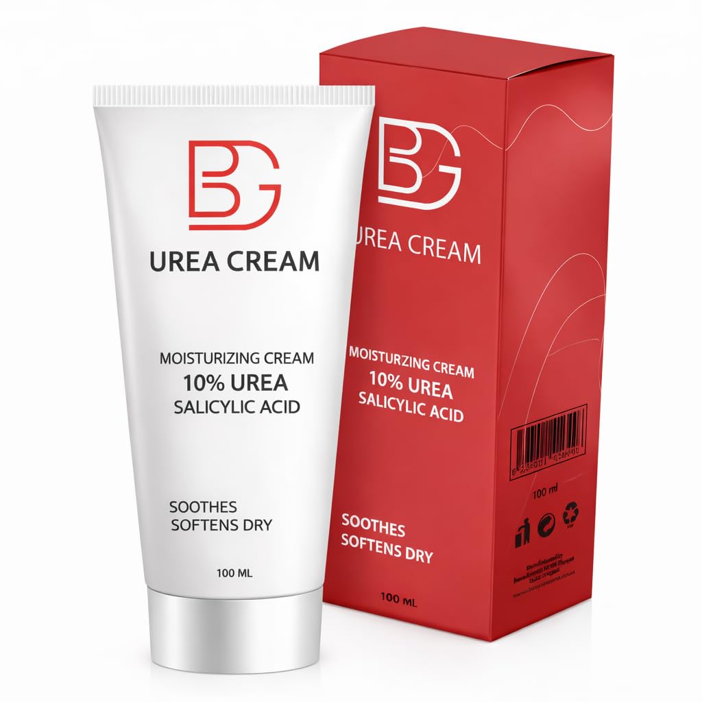 BG Urea Cream 10% with Salicylic Acid – 100 ml Deep Moisturizing and Skin Renewal Cream for Dry, Rough and Cracked Skin, Repair Care for Feet, Heels, Elbows and Body