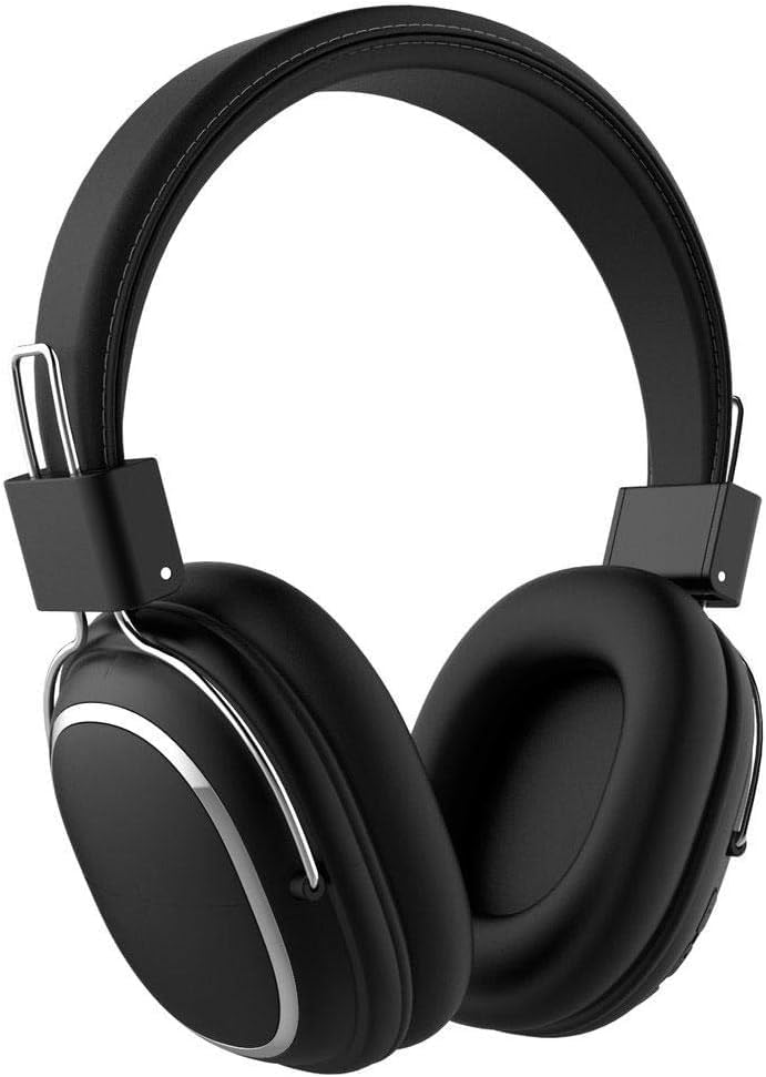 1004 Wireless Headphones, Large Wireless Sports Headphones, Bluetooth Headphones, Stereo Sound, Support Micro SD Card, AUX, TF Card, Built-in Microphone (Black)