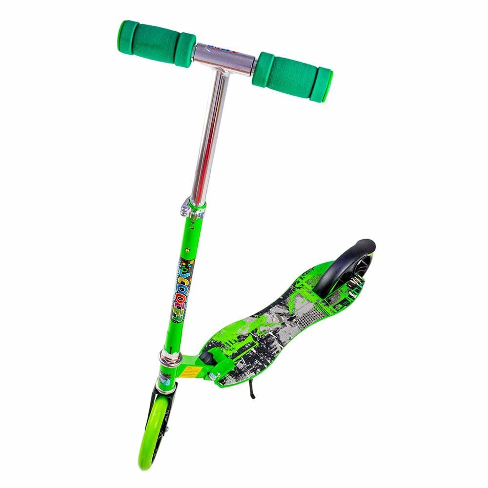 Dream Land Foldable Aluminum Hand and Metal Body 3B Wheels Fable Scooter 672 Green