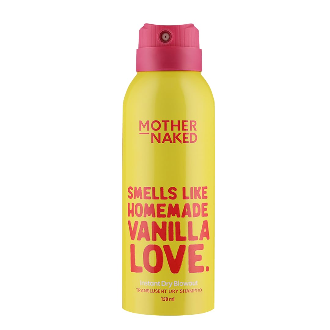 MotherNaked Dry Shampoo Spray | Smells Like Homemade Vanilla | Vanilla Scent | Adds Volume & Texture | No White Residue | For All Hair Types