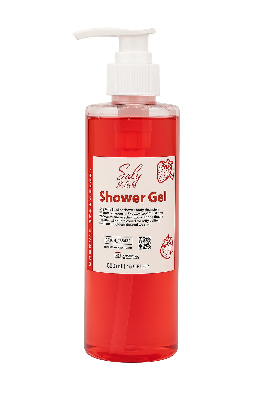 Saly Jolie Organic Strawberry Shower Gel