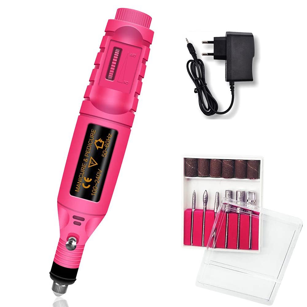 Arabest Electric Nail Drill, Professional Nail File Kit for Acrylic Nails, Portable Electric Nail Polishing Machine, Manicure Pedicure Tools for Home Salon Use