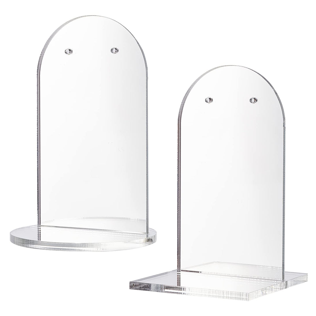 AHANDMAKER 2 Sets Acrylic Earring Display Stands, 2 Style Clear Jewelry Displays Sturdy Acrylic Necklace Organizer with Stand Marketing Holders for Retail Show Personal Use Photo Prop