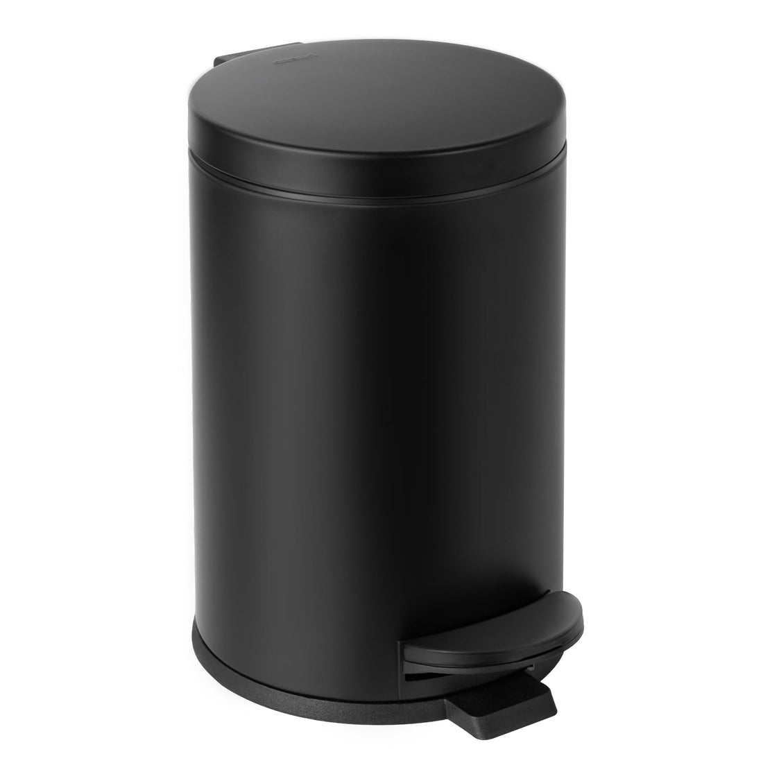 Cesun 1.2 Gallons Small Black Trash Can, Bathroom Garbage Can with a Lid, Mini Round Wastebasket for Bathroom, Bedroom, Office, 4.5 Liters / 1.2 Gallons, Matte Black