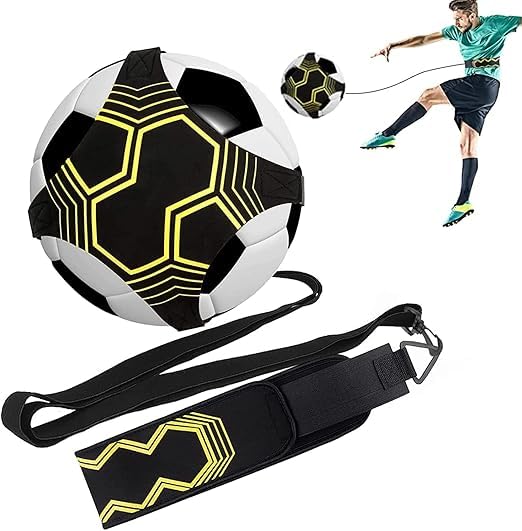 QSHOPFootball Training Belt, Hands-Free Adjustable Belt, Elastic Rope for Football Training for Kids and Adults, Soccer Training Belt to Help Control Soccer Skills