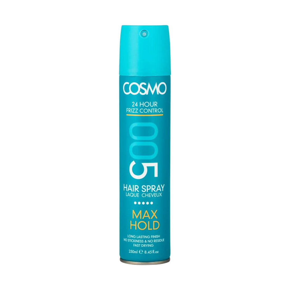 Cosmo Hair Spray | Long-Lasting, Humidity-Resistant Styling Formula for All Hair Types – 250ml | No Stickness & No Residue Fast Drying | 24 Hour Frizz Control (Max Hold 005)