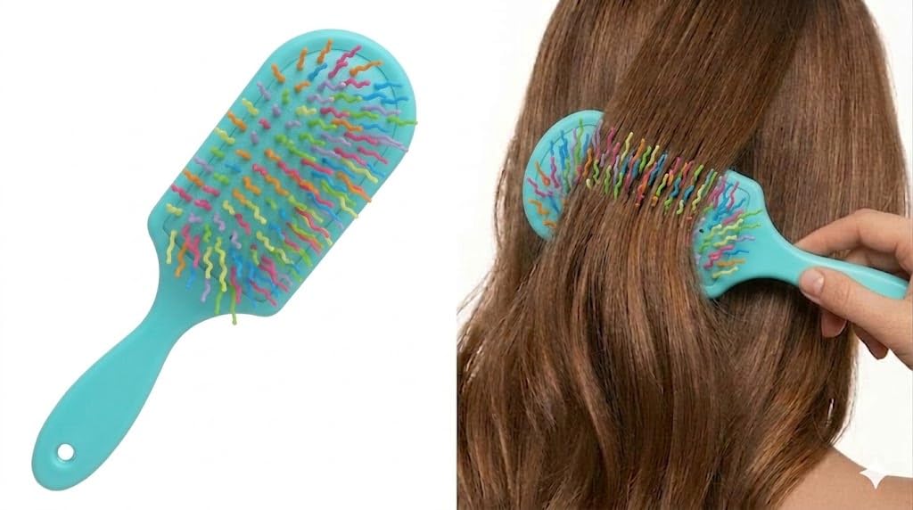 oval Large P-Airbag Massage Comb Hair Brush for Other Beauty & Personal Care Products | Anti-Static Wet Or Dry Detangling Brushes -multicolor-1pc