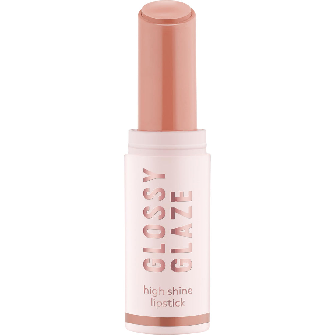 essence Shiny Glaze High Shine Lipstick, No. 02, Nude, Highly Pigmented, Glossy, Colour-Intensive, Vegan, Oil-Free, Paraben-Free, No Microplastic Particles, Pack of 1 (1.9 g)