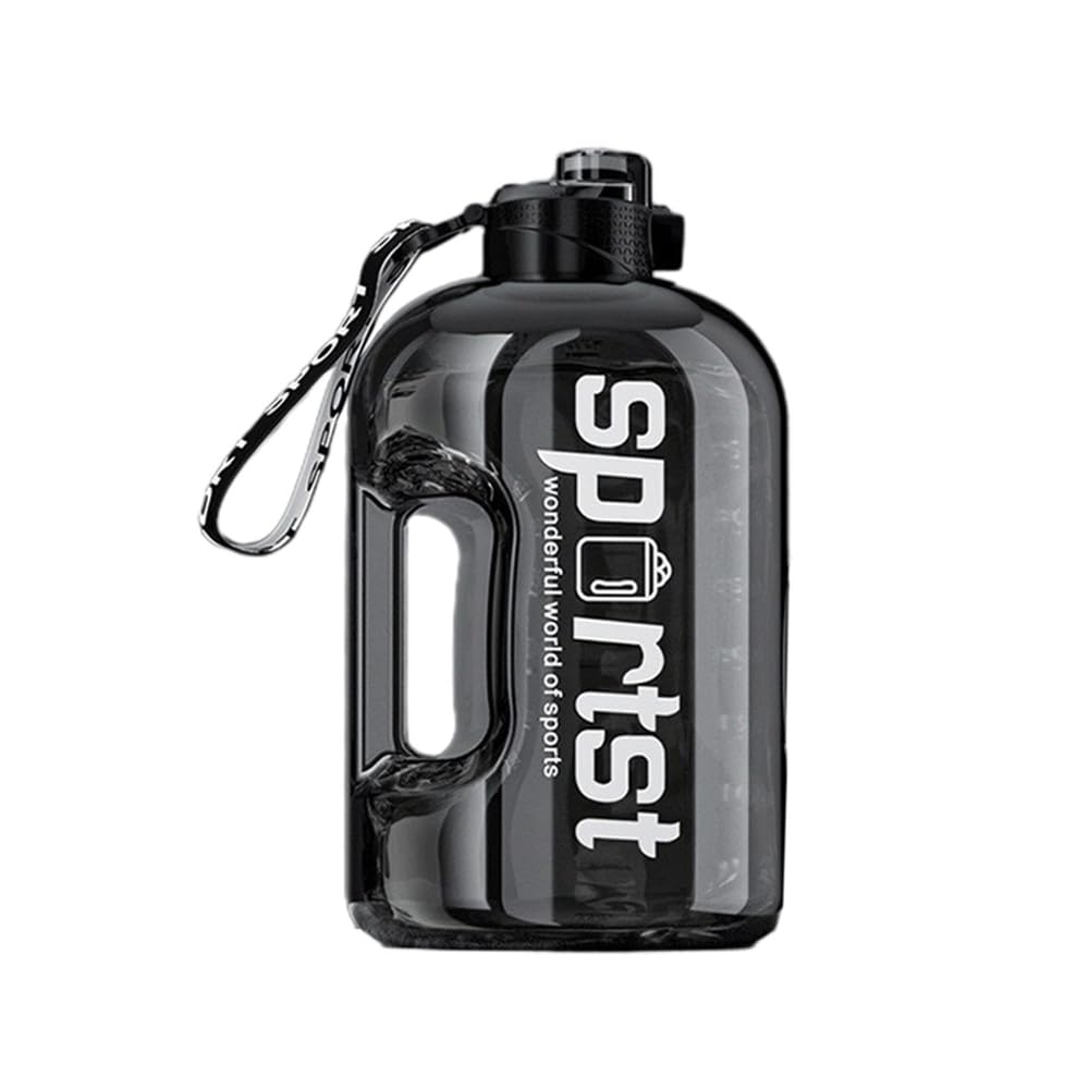 4L Big Water Bottle - Gym Sports Fitness Water Barrel With Handle, Portable Plastic Pot, Large Capacity, Sipped & Sucked