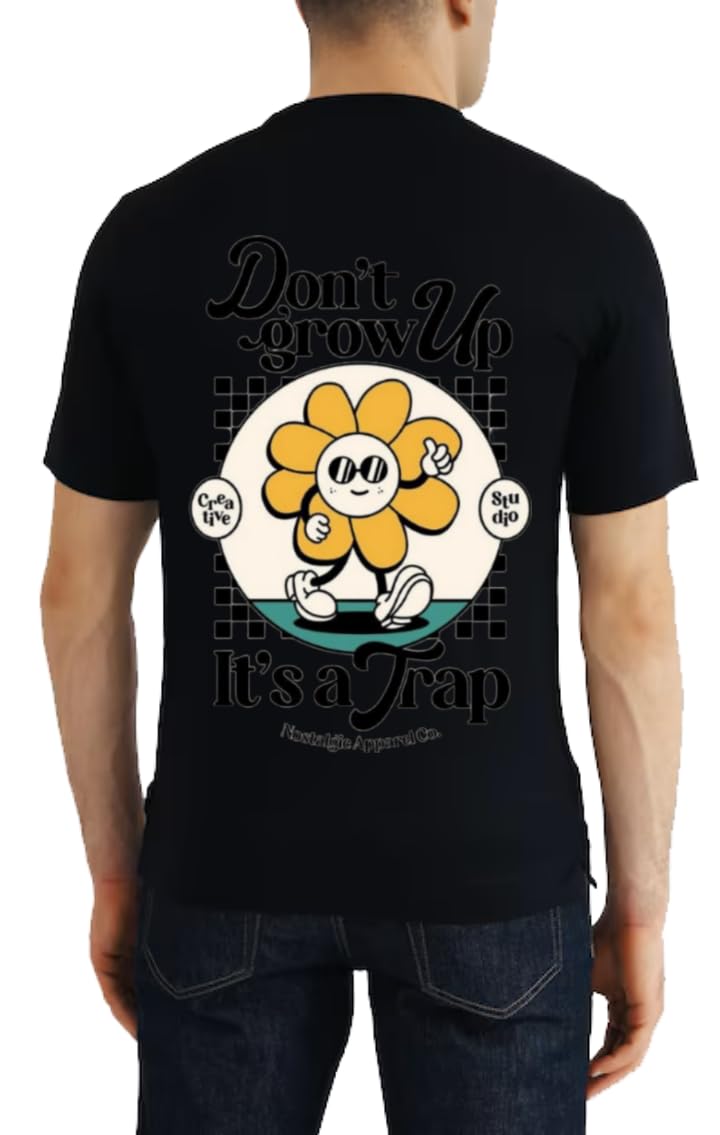 DON'T GROW UP, IT'S A TRAP T-shirt Black