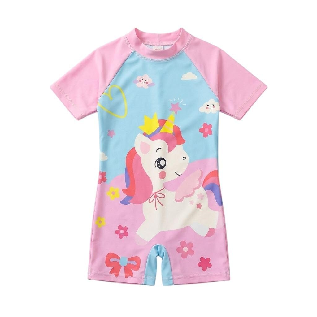 Girls Swimwear Size From 1 Year To 12 Years Actual Dress One Piece Jumpsuit Summer Swimwear