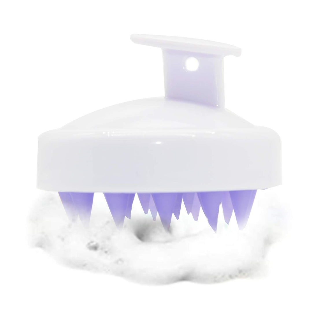 N/E Hair Scalp Massager Silicone Shampoo Brush, Head Scrubber Shower Accessories for Women Men or Pets(White)