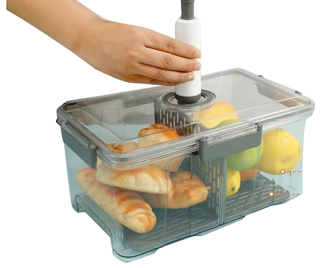 Dollar Import Acrylic Fridge Organizer with Airtight Lid, TDH-3681-120
