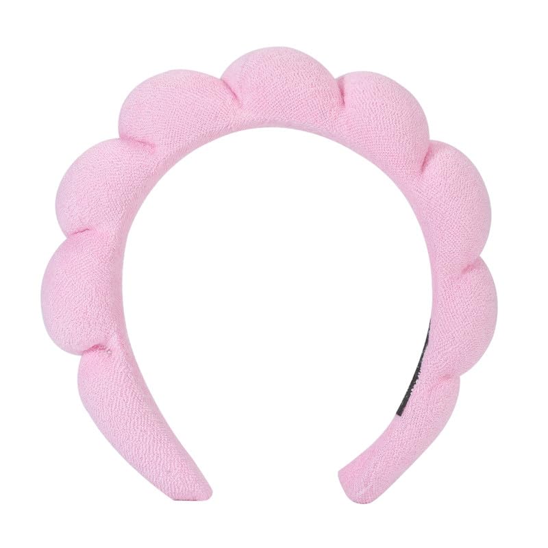 Spa Headband for Washing Face, Skincare Headbands for Makeup Removal, Face Scrubber, Facial Exfoliator, Sponge Makeup Headband, Terry Cloth Headband Bubble Soft Puffy Headband for Girl Women