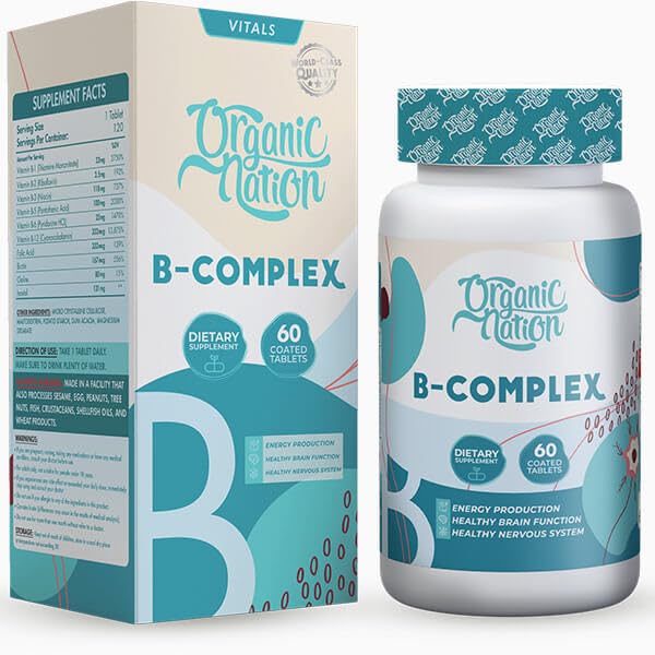Organic Nation Vitamin B-Complex Advanced Formula, 60-Tablets