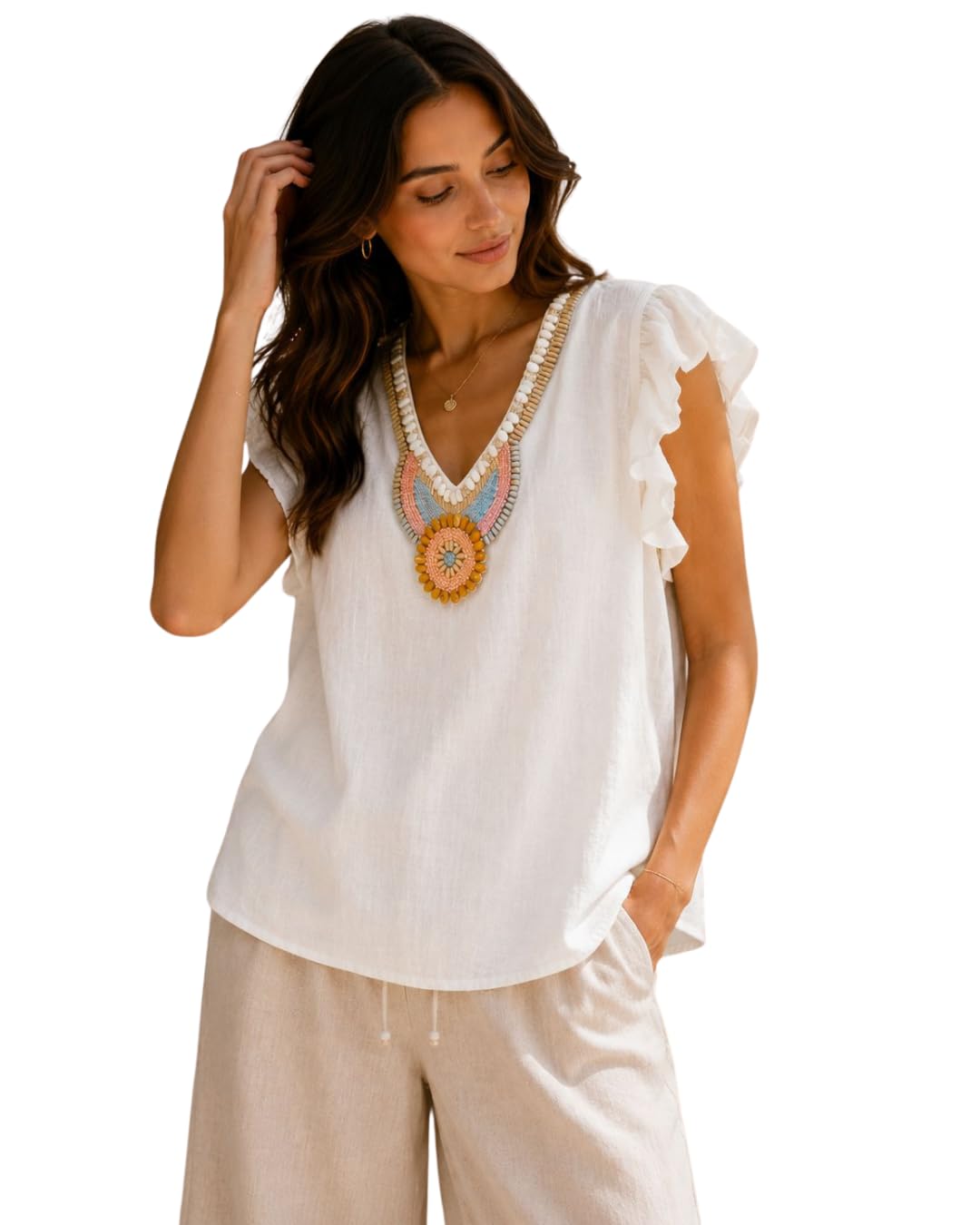 Boho Beads Blouse