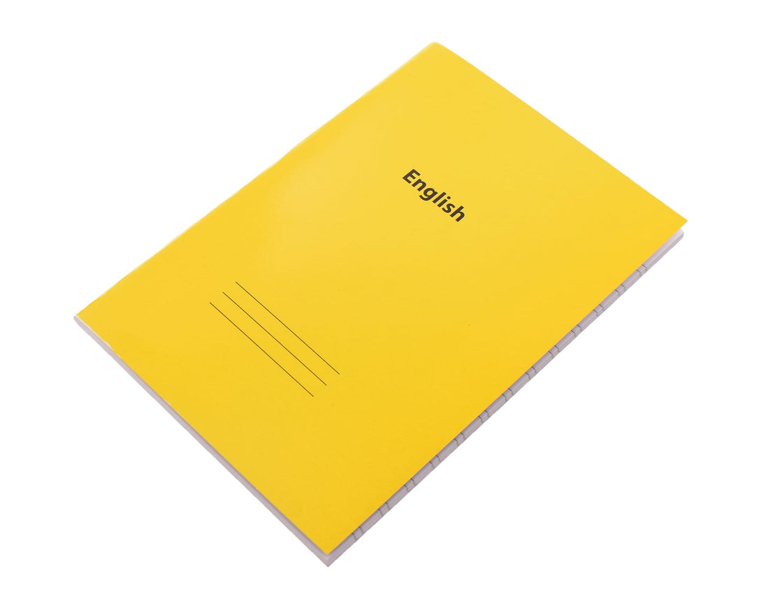 Elmaayergy Double Lined A5 English Notebook, 60 Sheets, 58 Grams, 22.5 * 16 CM, Suitable For Any Setting, From Office To School - Yellow