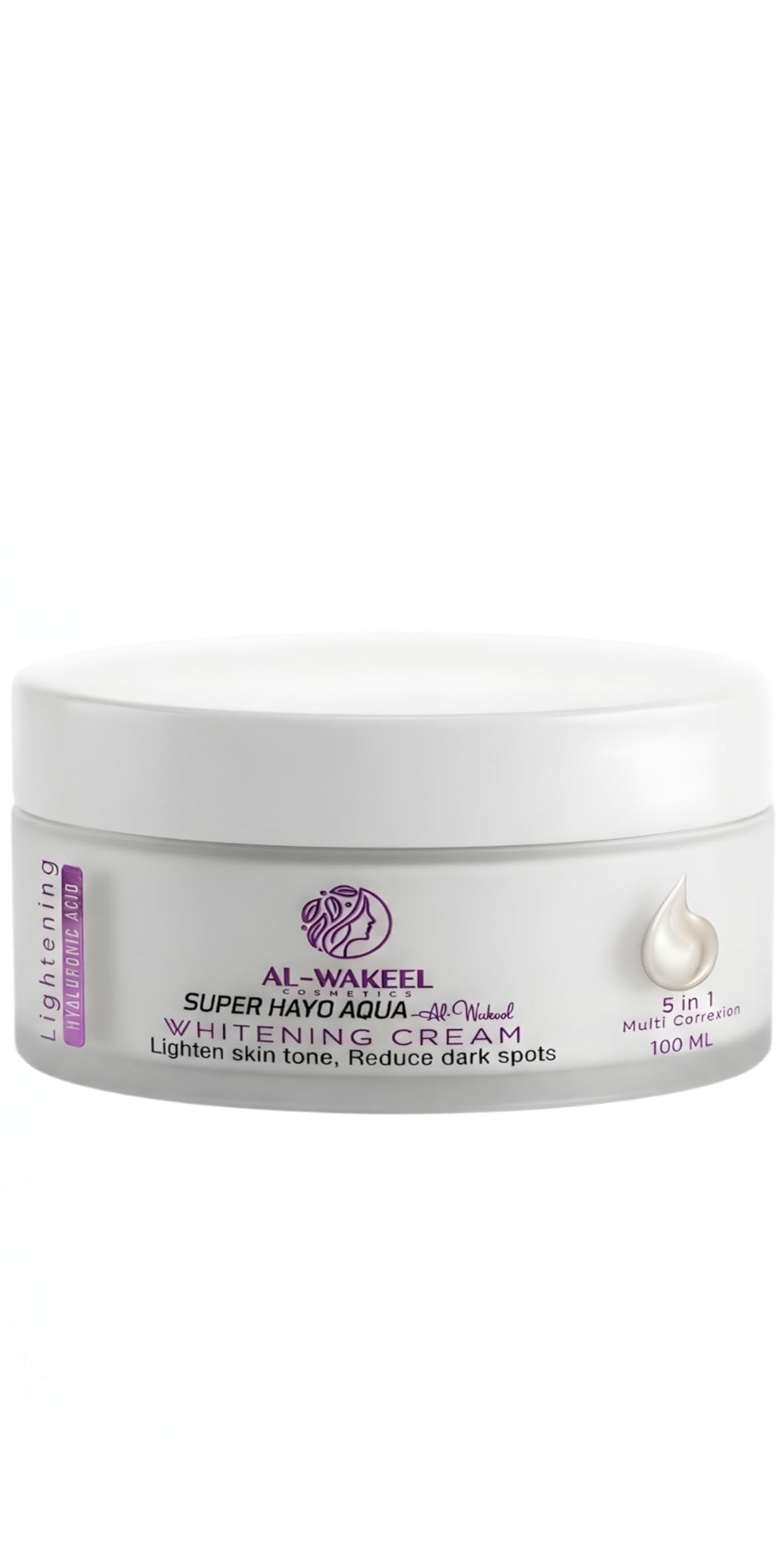 Al Wakeel Cosmetics Super Hayo Aqua Whitening Cream 100ml Whitening Effect Unifies Skin Helps Promote & Renew Cells & Lighten Dark Circles UV Protection SPF30