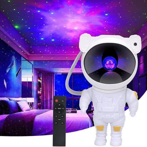 Astronaut Galaxy Star Projector Starry Night Light, Astronaut Star Projector with Nebula, Timer and Remote Control, Best Gift for Adults and Kids, Projector for Bedroom and Ceiling, 360° Rotation