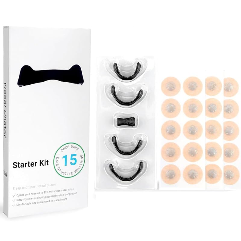 GQ 15 Count Intake Breathing Nasal, Strip Starter Kit, Boost Oxygen Intake, Reduce Snoring, Improve Sleep Quality, Sweat Resistant, Skin Safe Nasal Strips, Extra Strength Snoring Solution