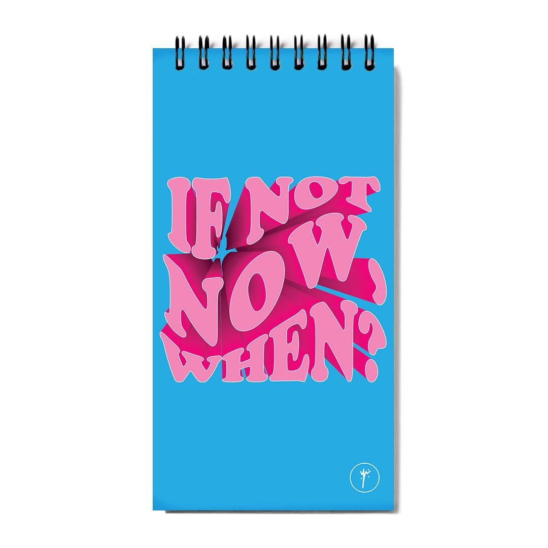 YM Sketch Notebook Daily To Do List - Size (8.5x16cm) | If not now| Minimalist Planner for Work, Life & Productivity | 80 Sheet | Undated Productivity Checklist | Egyptian Design