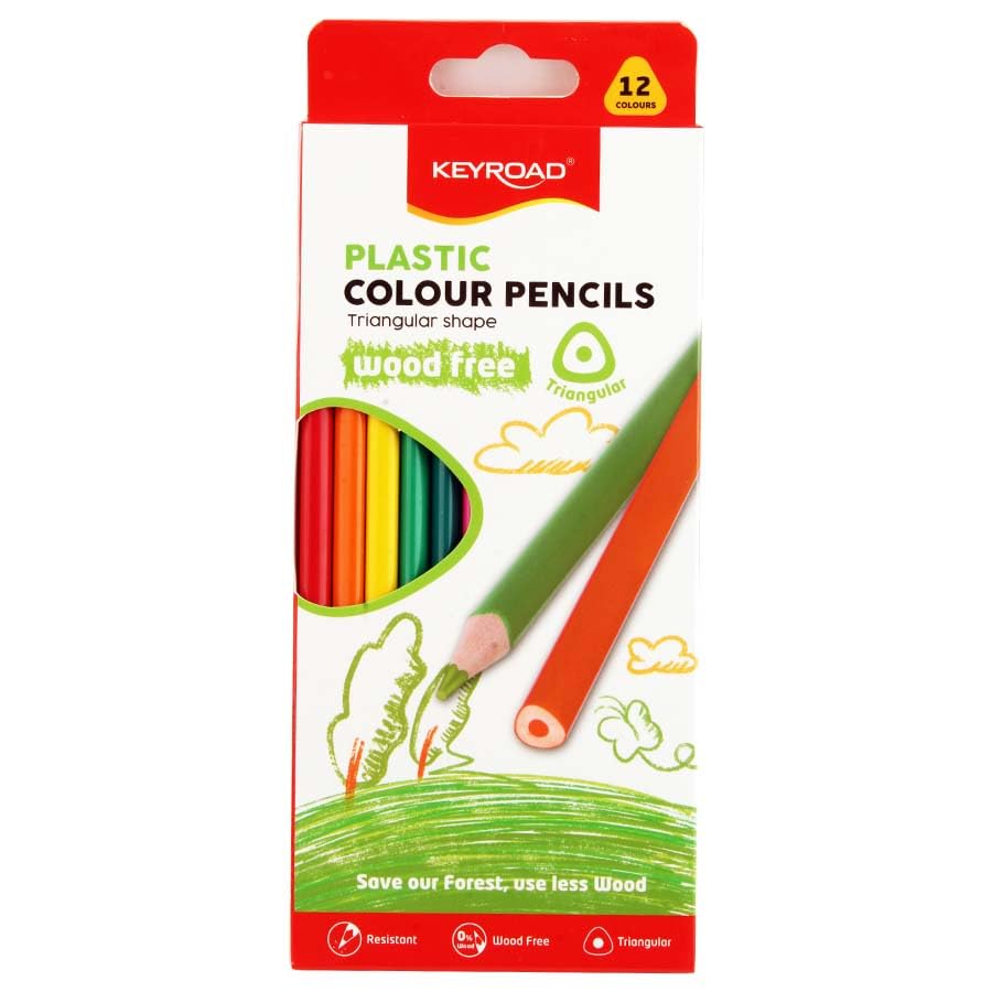 Keyroad Plastic Colored Pencils 12 Colors Model KR972395