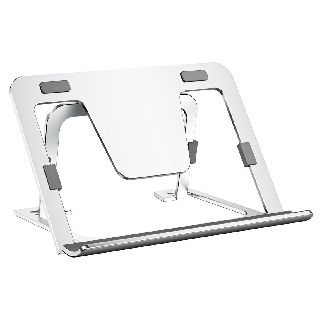 Tablet Stand Adjustable & Foldable, Slim Portable Aluminum Tablet Holder for Desk, Portable Holder Fits Compatible with iPad Pro/Air/Mini, Samsung Tab, Surface Pro, Kindle Fire (7-13") (Silver)
