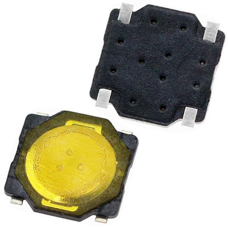 Button Power - Micro High performance Durable Tactile Push Button Momentary Switch Metal Dome Thin Touch Patch 4 pin (3.7mm x 3.7mm x 0.35mm) SMD