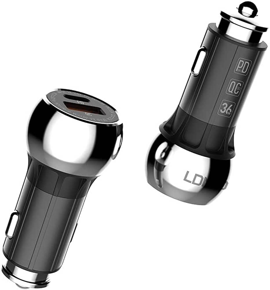 Ldnio C1 -Car Charger With Lightning Cable, USB