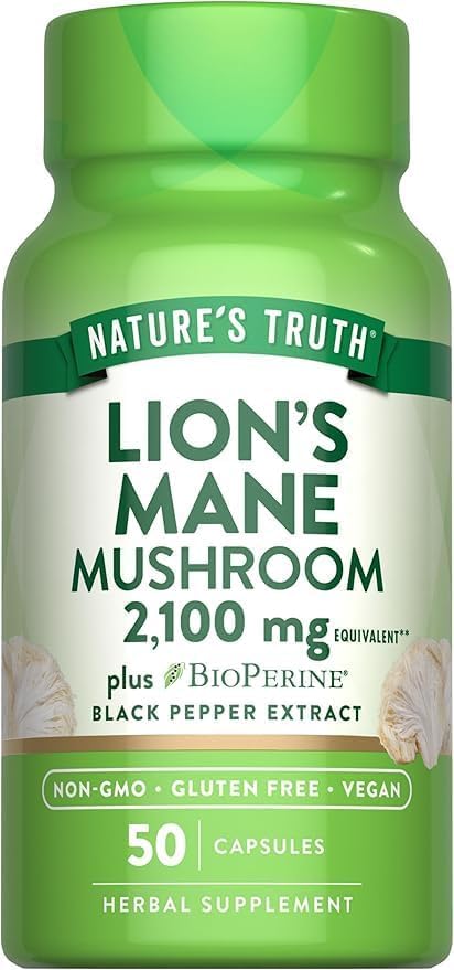 Lion’s Mane Mushroom s2,100 mg – 50 Vegetarian Capsules
