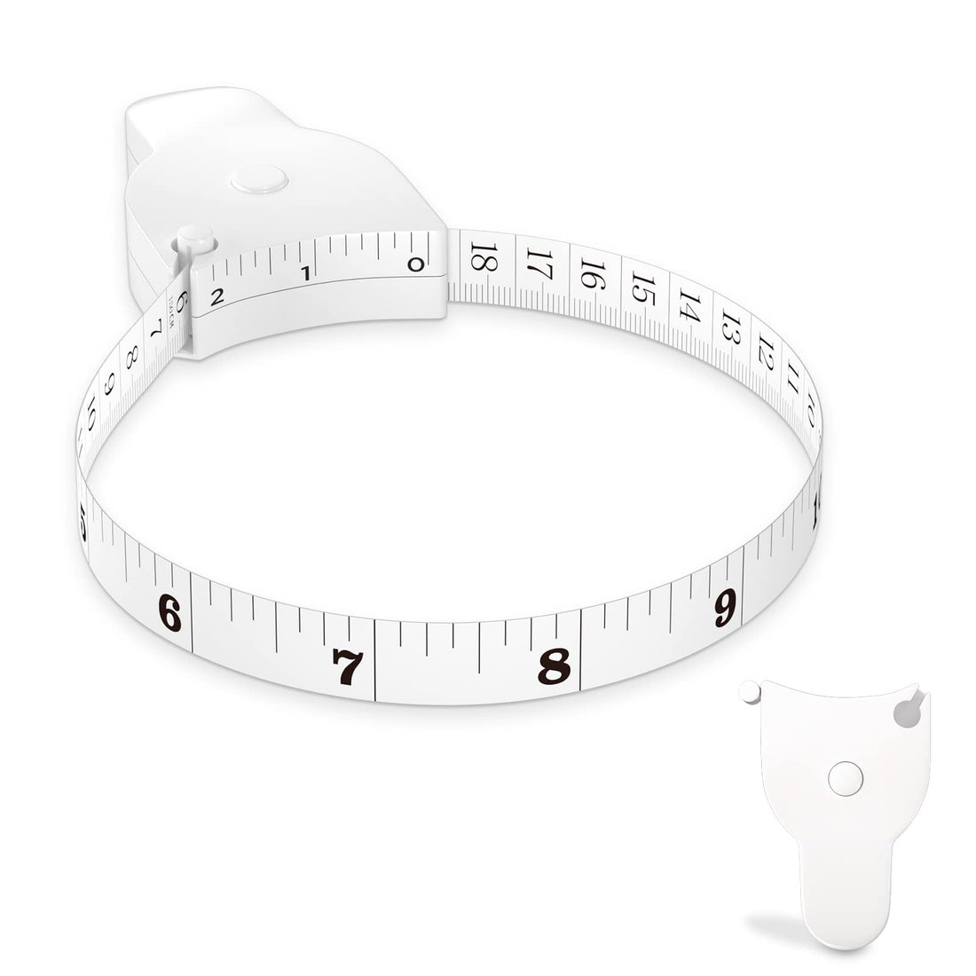 REIDEA Body Measuring Tape Weight Loss 60 Inch Retractable Measure Tape with Lock Pin Push Button for Fitness Tailor Sewing White