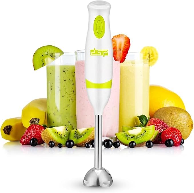 Hand Blender Electric Stick Mixer 200W Copper Motor Stainless Steel Blade Immersion Blender Portable Single Speed Detachable Rod For Soups Smoothies Sauces Baby Food KM1072