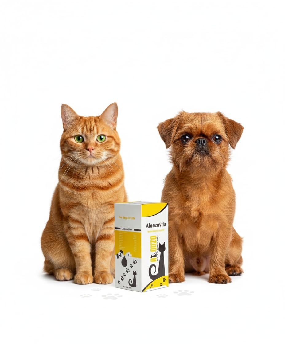 Alonzo Vita Multivitamin Supplement for Dogs and Cats - Immune Support, Promotes Healthy Skin and Coat Shine, Support Vital Organ Functions - 50ml