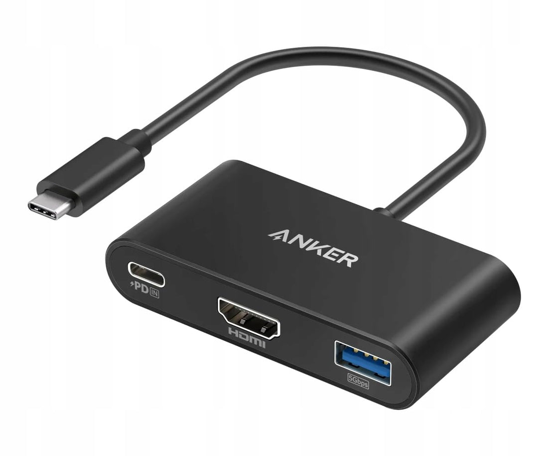 Anker USB C Hub, PowerExpand 3-in-1 USB C Hub, with 4K HDMI, 100W Power Delivery, USB 3.0 Data Port, for iPad Pro, MacBook Pro, MacBook Air, XPS, Note 20, Spectre, and More, Black- 18 Months Warranty