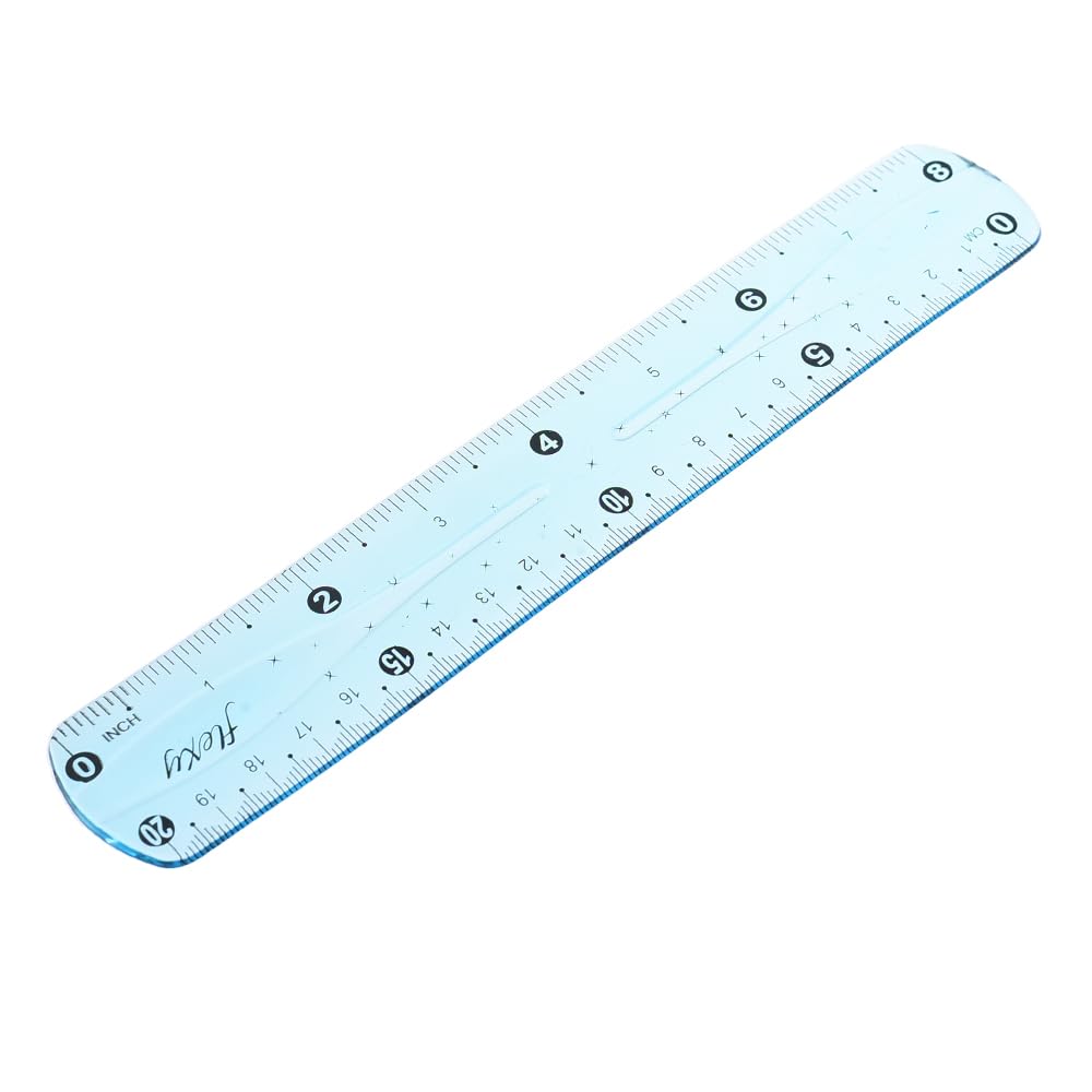 Elmaayergy CC-9 Flexable Plastic Ruler 20CM With Durable Material, Suitable For School And Home