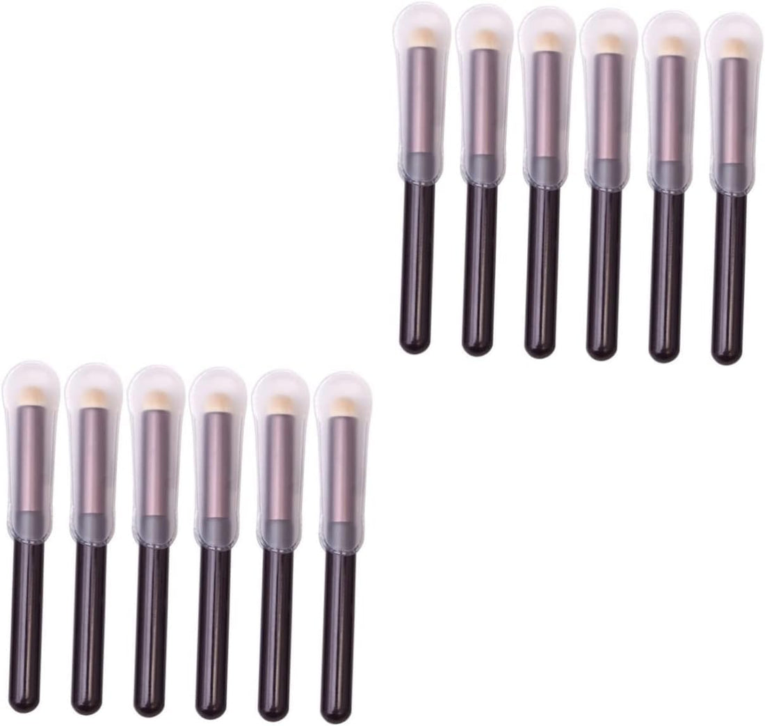 12 Pieces Makeup Brushes Set for Women Lip Gloss Set for Girls Foundation Brush Highlighter Brush Dual Use Sponge Face Sponge Makeup Concealer