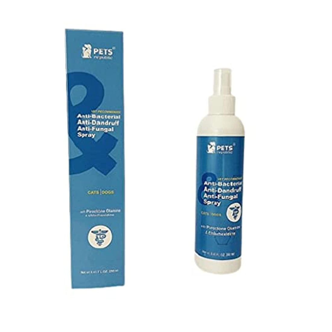 Pets republic anti-bacterial, dandruff, & fungal spray for cats & dogs - 250 ml