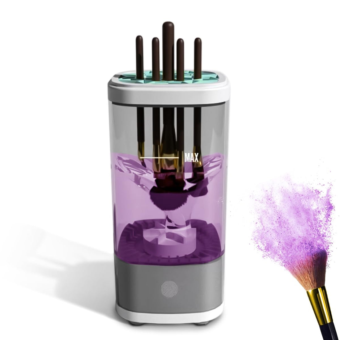 Electric Makeup Brush Cleaner, High Efficiency, Gentle on Bristles, 7000 RPM, 8W, Make Up Brush Cleaner Set for Quick Cleaning and Drying