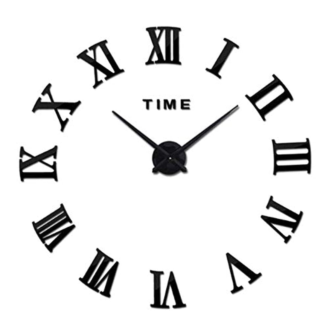 Sticker Wall Clock Black - 47 Inch