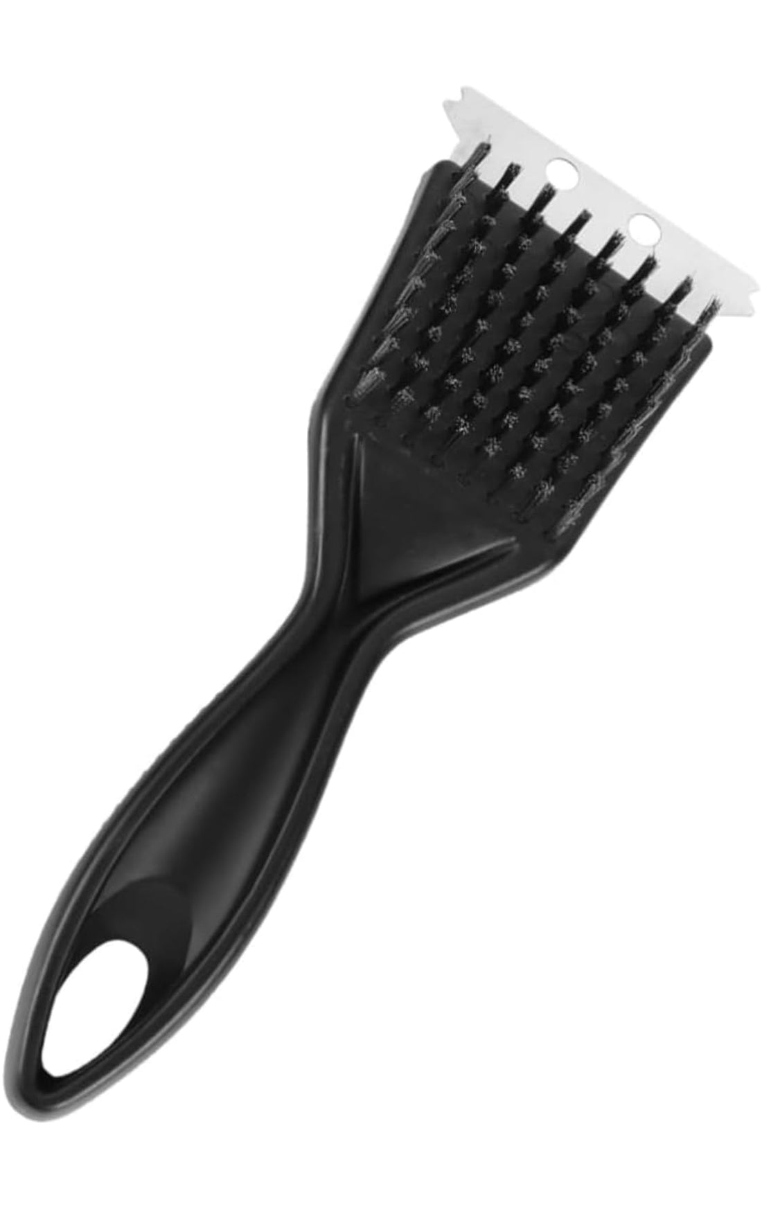 BBQ Cleaning Grill wire brush with Cleaning Scraper for kitchen and outdoor grilling tools Black فرشاة سلكية لتنظيف الشواية مع مكشطة تنظيف للمطبخ وأدوات الشواء الخارجية باللون الأسود