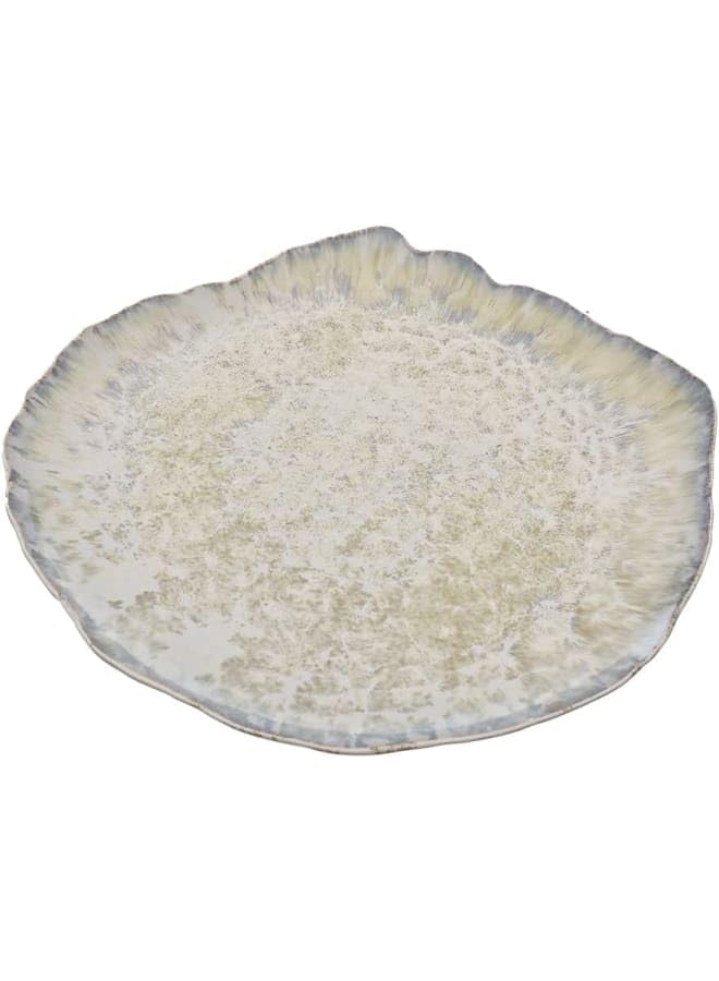 Rosa By Fathy Mahmoud Gopy Reef Porcelain Dinner Plate With Durable Material For Home 31.9 x 31 x 4.3 cm; 500 g