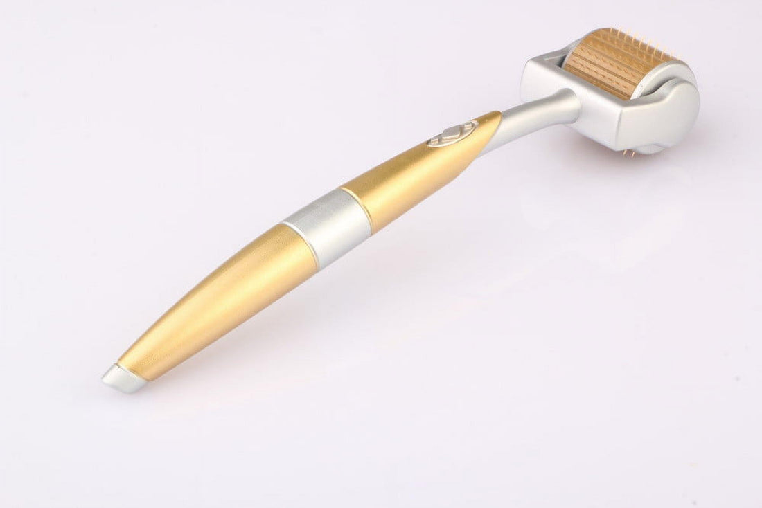Derma Roller 192 Titanium Needles – Microneedling Tool for Skin Care, Beard & Hair Support – Compact & Lightweight Design (0.50mm)