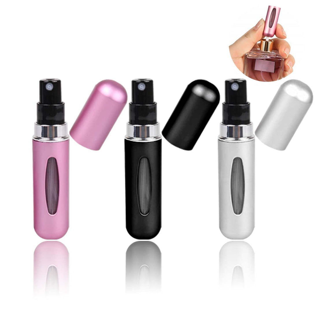 Perfume Atomiser Bottles, Refillable Empty Spray Bottle 5ml Portable Travel Atomizer Bottle for Fragrance Mini Perfumes for Women Fragrance Atomiser Bottle for Purse Handbag Pocket Luggage Perfume