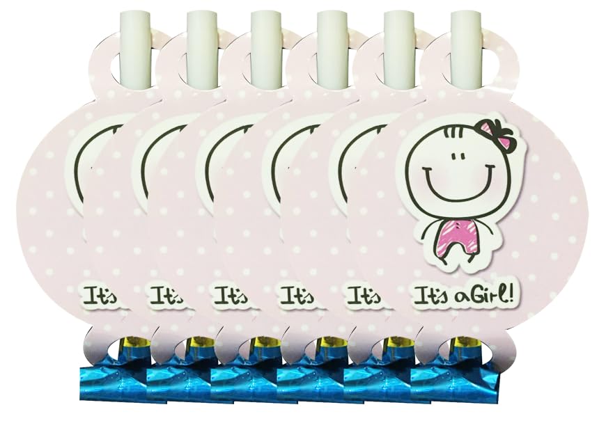 6 Pcs Party Blower, girl Colorful Birthday Noisemakers Birthday Blow Horns Party Whistles New Years