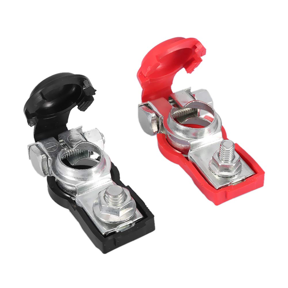 Sorandy Car Battery Terminal Connectors, 2Pcs Universal Negative & Positive Battery Cable Terminals, Automotive Terminal Clamps Connectors, Compatible with Cars, Trucks and More