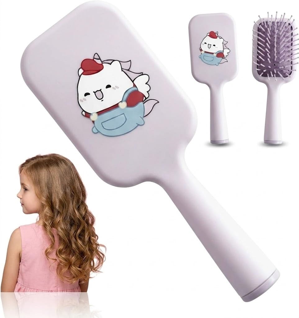 Hair Brush,AIR Paddle Detangle Brush for Faster Blow Drying,Soft Flexible Bristles Glide Thru Tangles with Ease, Detangling Styling Hair Brushes Curly Thick Wet Hai1PC- MULTICOLOR