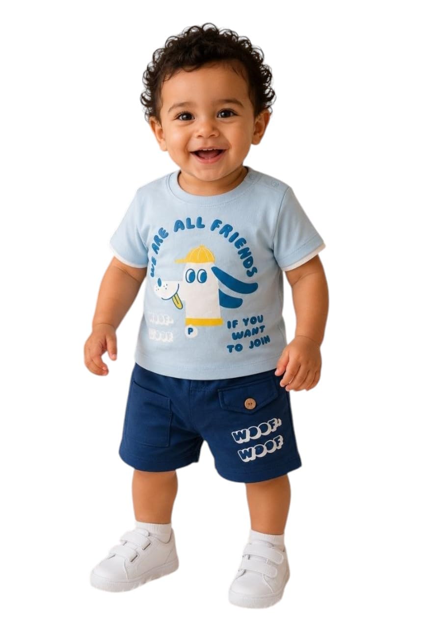 Summer Baby Set - Cotton T-Shirt with Short Summer Milton for Boys